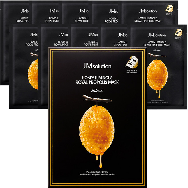 제이엠솔루션 꿀광 로얄 프로폴리스 마스크 팩, 10개입, 1개