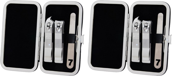 777 손톱깎이 세트 KR-351, 블랙, 2개