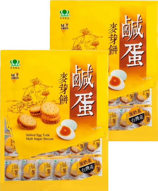 昇田食品 鹹蛋麥芽餅, 500g, 2袋