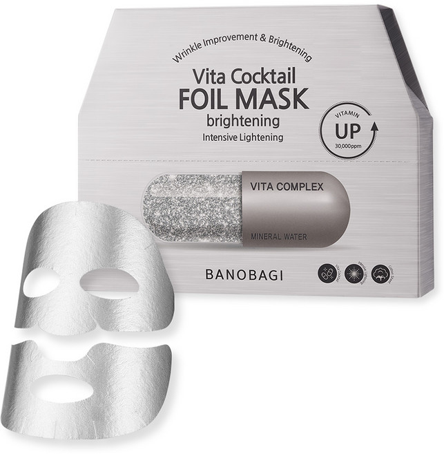 바노바기 비타 칵테일 호일 마스크 브라이트닝 300ml, 10개입, 1개