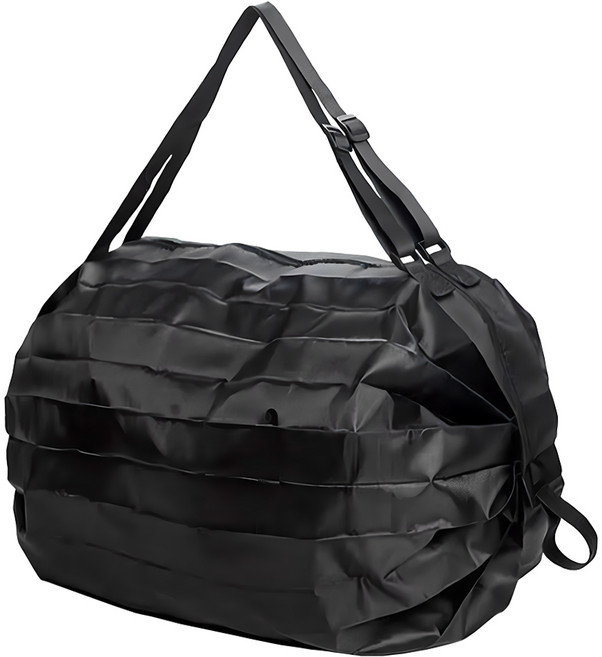 원이네 포켓 휴대용 장바구니, 블랙, 1개