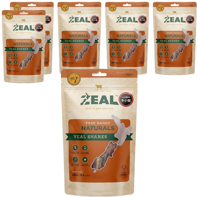 ZEAL 真致 天然風乾零食, 牛小腿, 150g, 6包