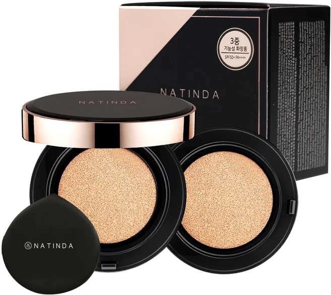 나틴다 아우라 퍼펙트 커버 쿠션 15g + 리필 15g, 23호 차분하고 자연스러운 베이지, 1개 - 쿠팡