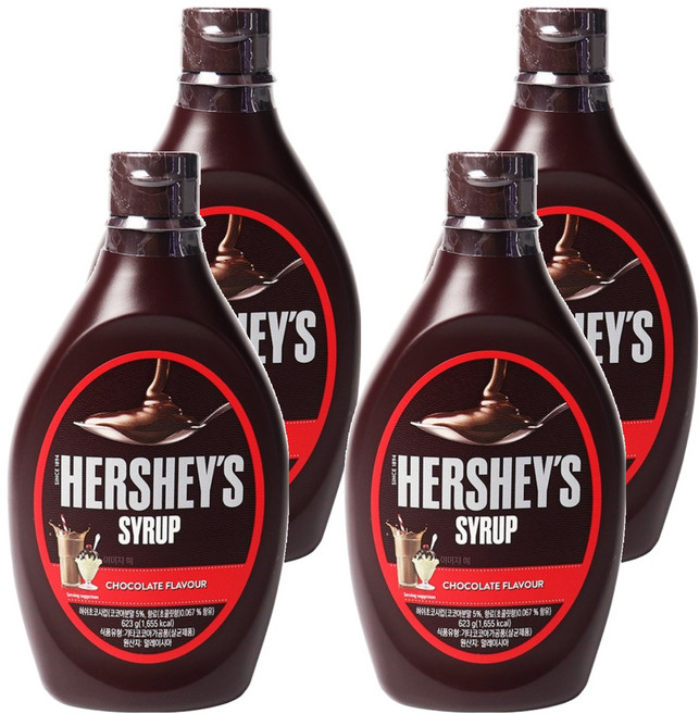 허쉬 초코 시럽, 623g, 4개
