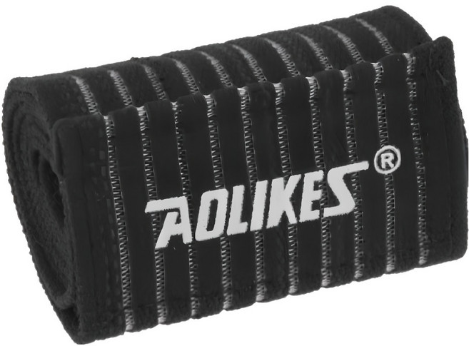 AOLIKES 奧力克斯 重訓多功能彈力加壓繃帶, 黑色, 1個