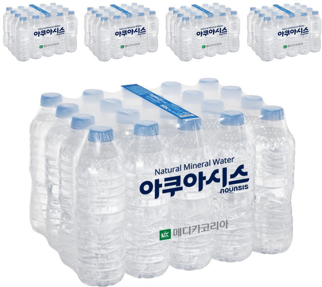아쿠아시스 무라벨 생수, 500ml, 100개