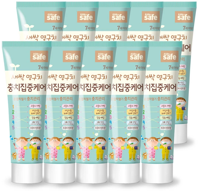 라이온 충치 집중케어 어린이 치약, 60g, 10개 - 쿠팡