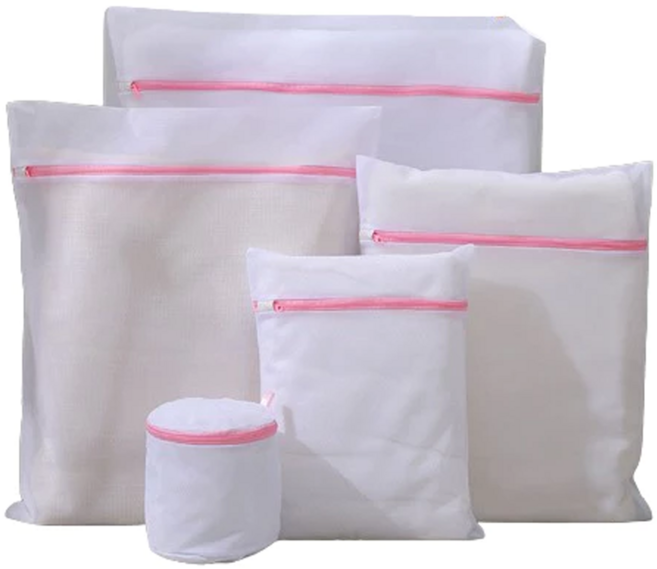 BangJiaShi 幫家適 包邊加厚細網洗衣袋 5件, 白色, 1組