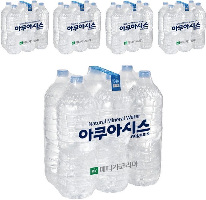아쿠아시스 무라벨 생수, 2L, 30개