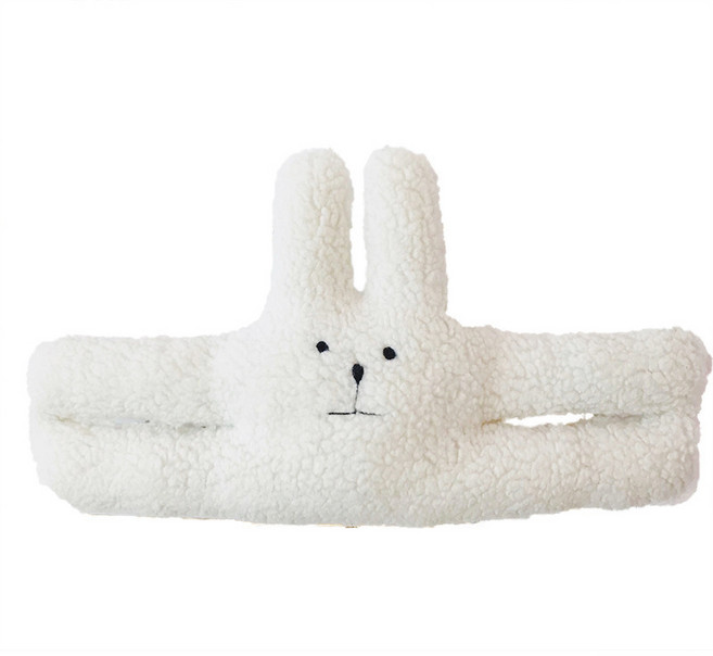 구디푸디 매달려 문닫힘 방지 도어 쿠션 토끼, 화이트, 1개