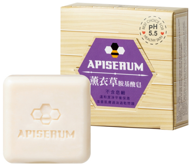 APISERUM 愛比森 5.5薰衣草胺基酸皂, 100g, 1個