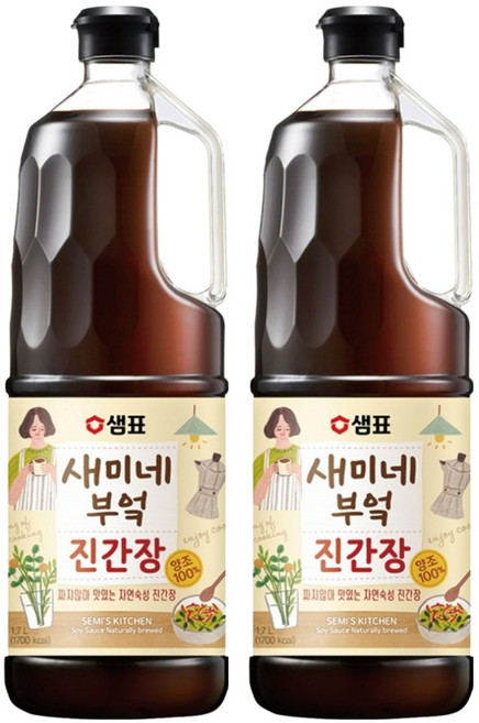 새미네부엌 진간장, 1.7L, 2개