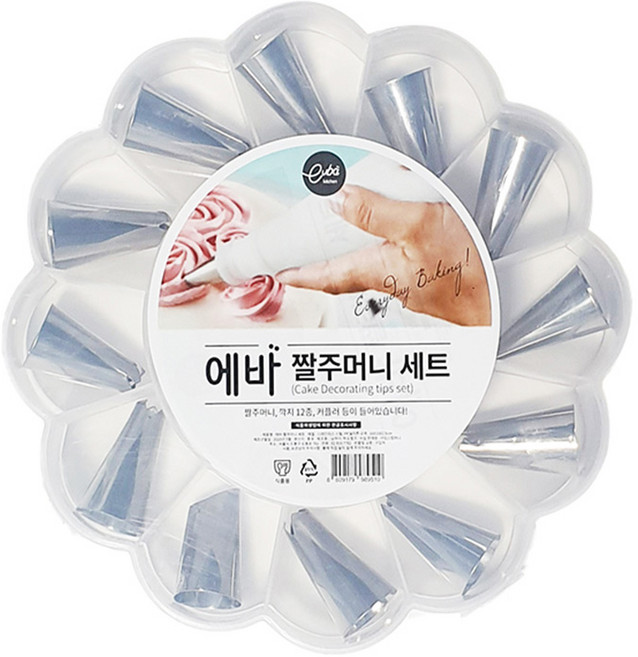 에바 짤주머니 모양깍지 12종 세트, 1세트