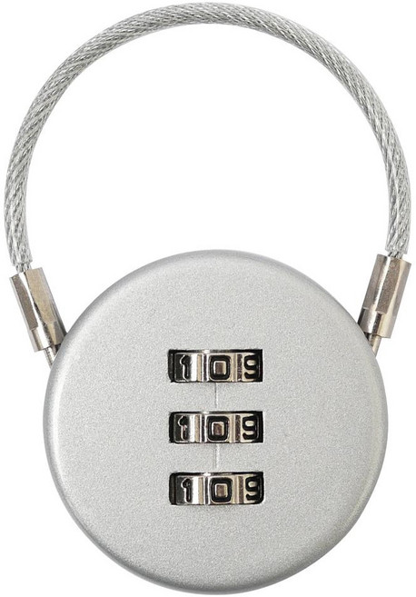 台製3位數圓型密碼鎖附鋼索k178, 1入