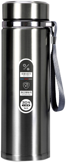 FRANCASINO 弗南希諾 廣口真空保溫瓶, 銀色, 900ml, 1個