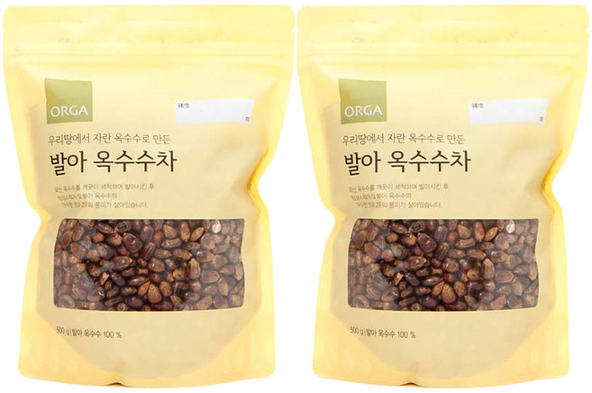 올가홀푸드 ORGA 발아 옥수수차, 500g, 1개입, 2개