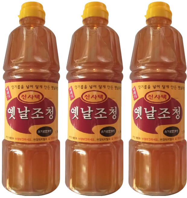 한강 진사댁 재래식 옛날 조청, 1.2kg, 3개
