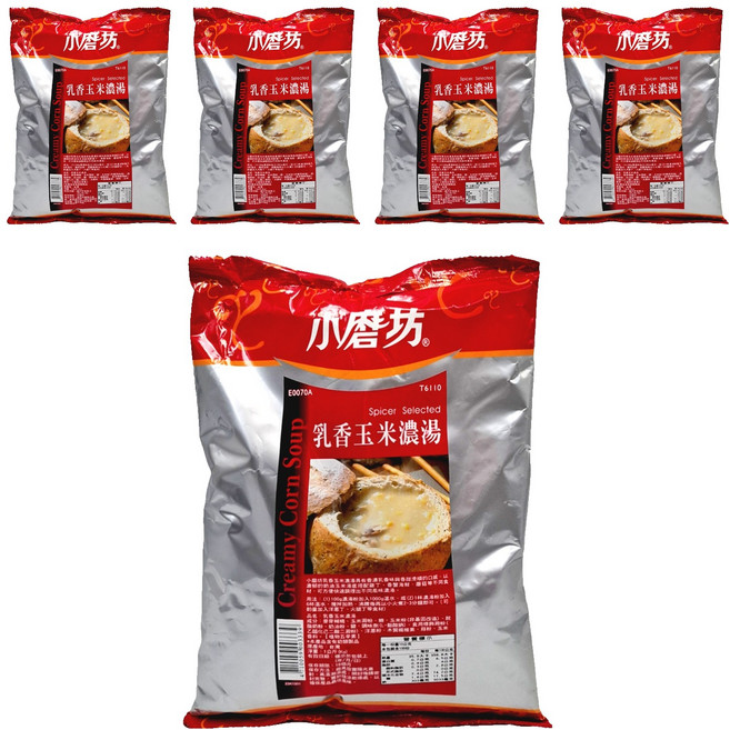 小磨坊 乳香玉米濃湯, 1kg, 5包