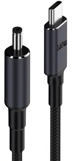 Kamera 佳美能 Type-C to DC PD誘騙線 140W 28V 5A 直頭黑口 5521 通用, 1.8m, 1條