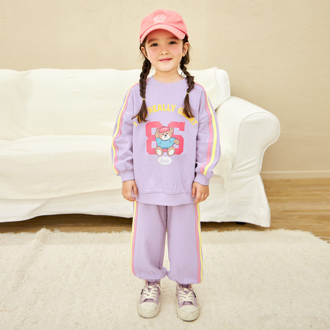 WALTONKIDS 兒童熊熊圖案運動套裝