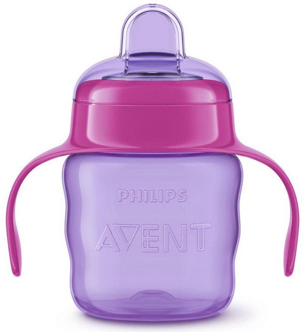 PHILIPS 飛利浦 AVENT 新安怡 基本款雙耳練習水杯 SCF551/00, 顏色隨機, 200ml, 1個