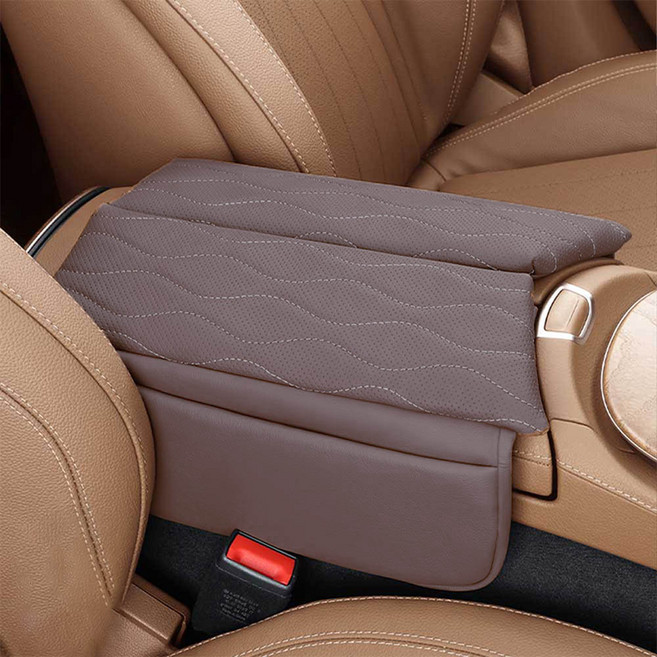 카에버 차량용 보에이 공간간섭제로 콘솔 수납 쿠션 커버 벤츠전용 E클래스 CLS W213 C257, 브라운, 1세트