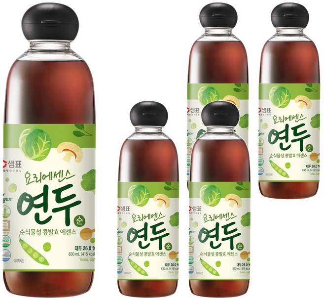 샘표 요리에센스 연두 순, 830ml, 5개