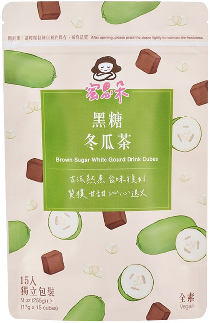 蜜思朵 NEW 黑糖冬瓜茶, 15顆, 17g, 1袋