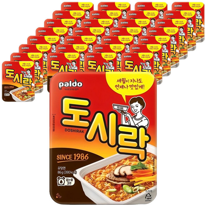 팔도도시락 컵라면 86g, 48개