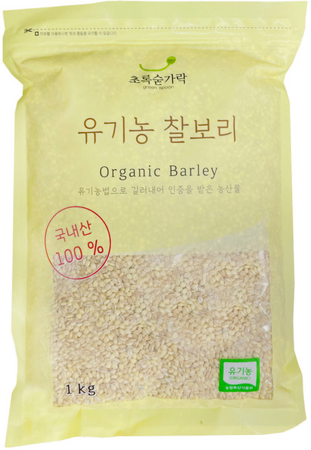 초록숟가락 유기농 찰보리쌀, 1개, 1kg