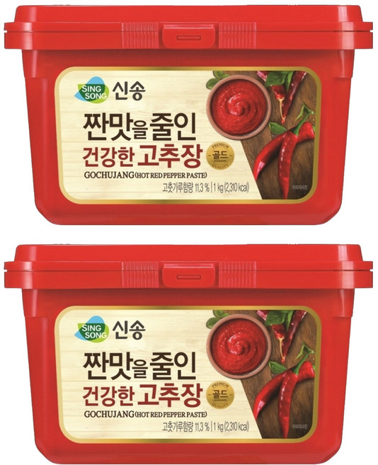 신송 짠맛을줄인 건강한 고추장, 1kg, 2개