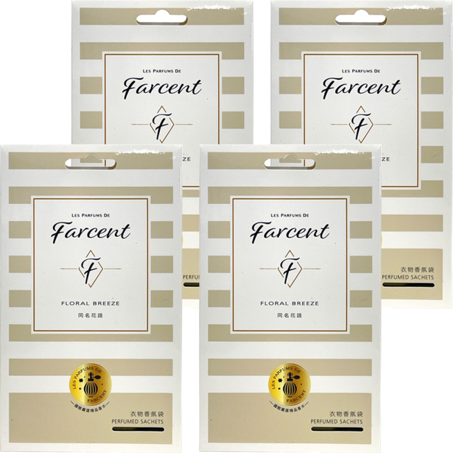 Farcent 花仙子 衣物香氛袋, 同名花語, 30g, 4盒