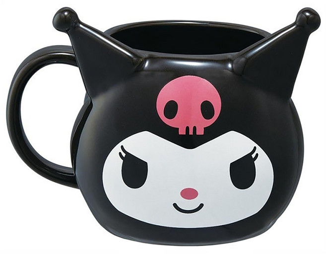 Skater 陶瓷馬克杯 390ml, 黑色 +白色 + 粉色, 1個