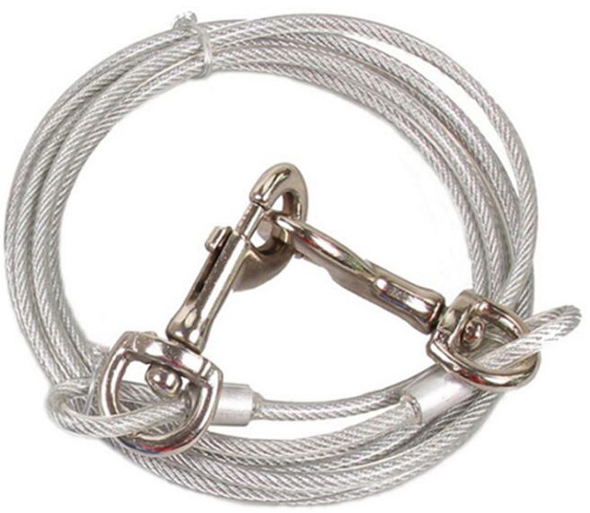 제제펫 반려동물 와이어 리드줄, 실버, 1개