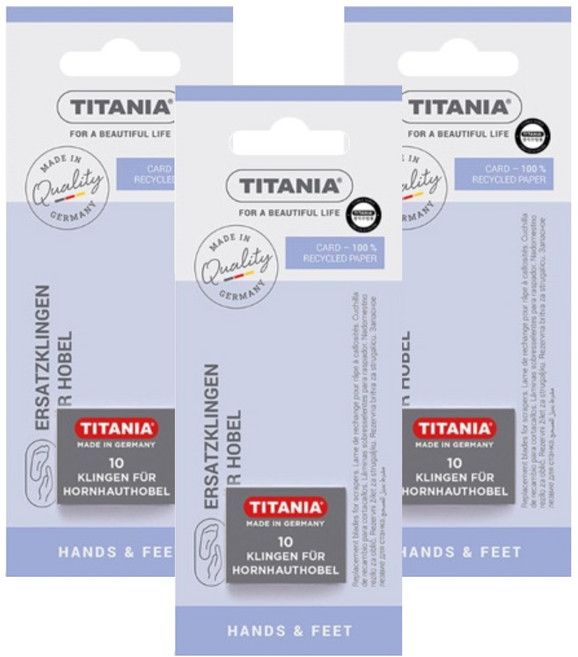 티타니아 콘커터 날 풋케어용품, 3개