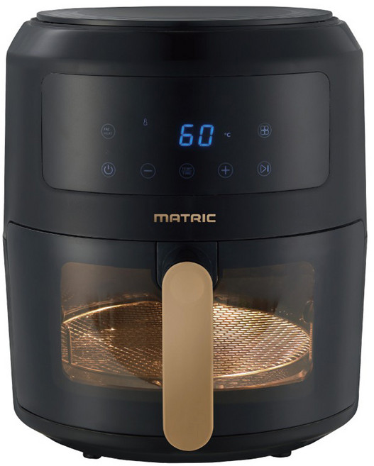 MATRIC 松木家電 料理魔方玻璃氣炸鍋 MG-DV4508BM 4.5L大容量, 1台