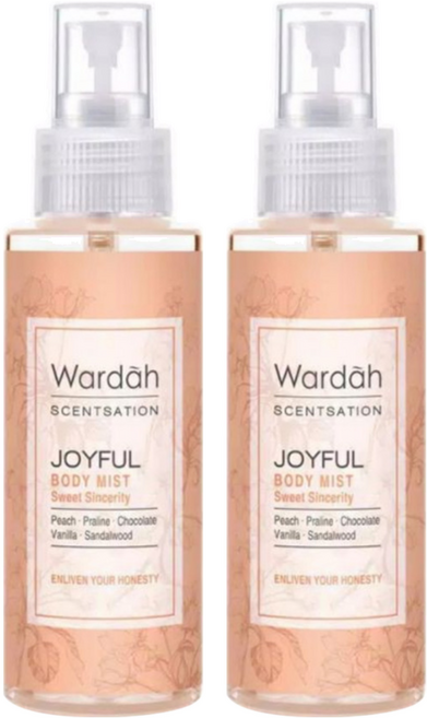 Wardah 身體香水噴霧 Joyful, 100ml, 2瓶