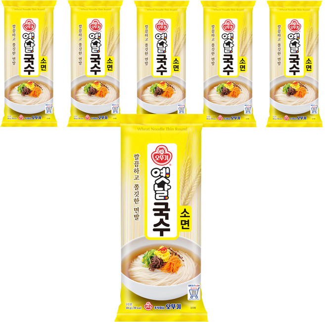 오뚜기옛날 국수 소면, 500g, 6개