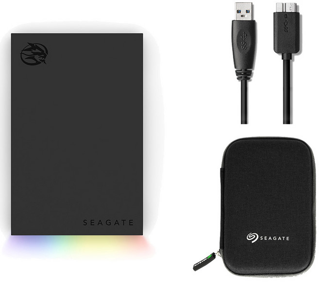 씨게이트 FireCuda Gaming 외장하드 STKL5000400 데이터 복구 서비스+파우치+USB케이블, 블랙, 5TB