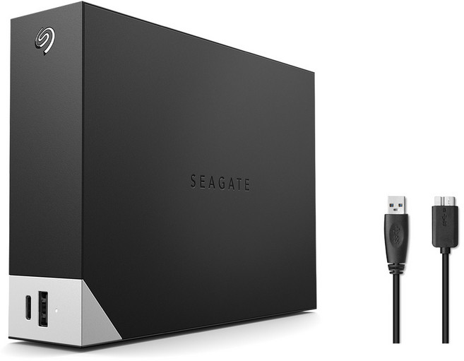 씨게이트 One Touch HUB 외장하드 STLC12000400 +데이터복구+USB케이블, 12TB, 블랙