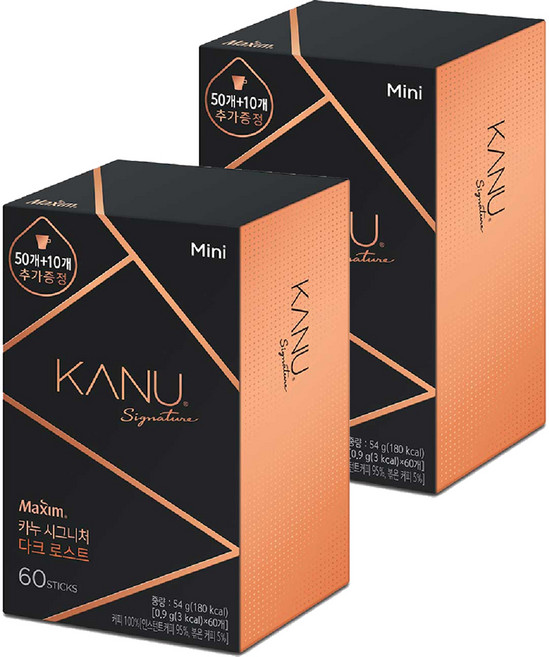 카누 시그니처 미니 다크 로스트 원두커피믹스, 900mg, 60개입, 2개