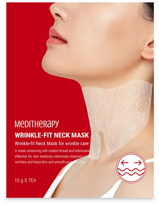 메디테라피 링클핏 넥 마스크 목주름 팩, 7개입, 1개 - 쿠팡