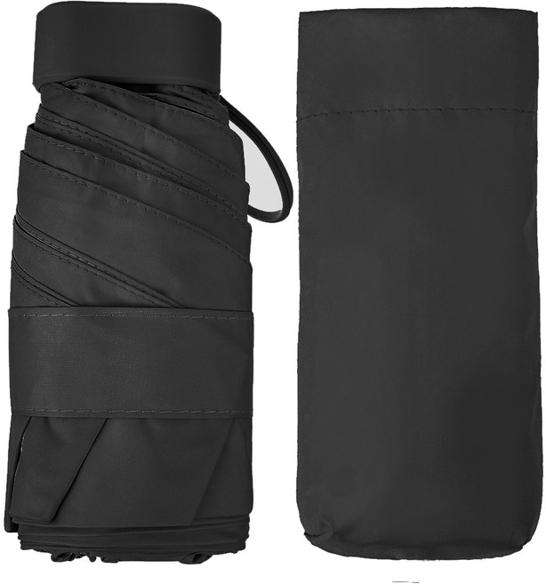 코멧 자외선 차단 초경량 미니 5단 우산 양산 + 커버 세트