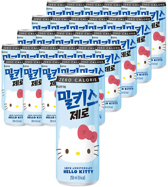 밀키스 제로 탄산음료, 250ml, 30개