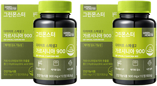 그린몬스터 다이어트 스폐셜2 가르시니아900, 112정, 2개