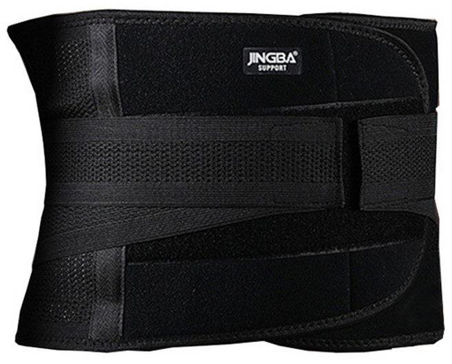 JINGBA SUPPORT 支撐加壓透氣運動護腰, 黑色, 1個