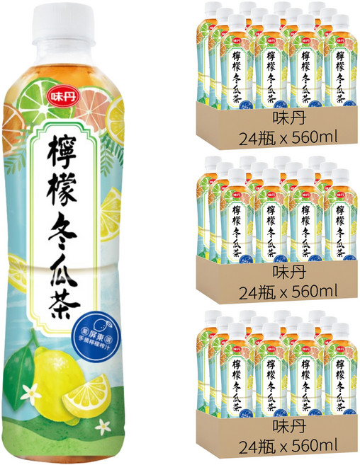味丹 檸檬冬瓜茶, 560ml, 72瓶