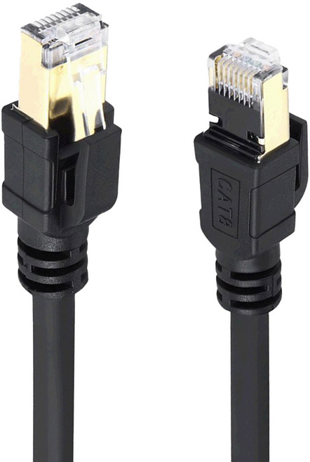 DTAudio 高速網路線 Cat.8, 黑色, 1個, 10m