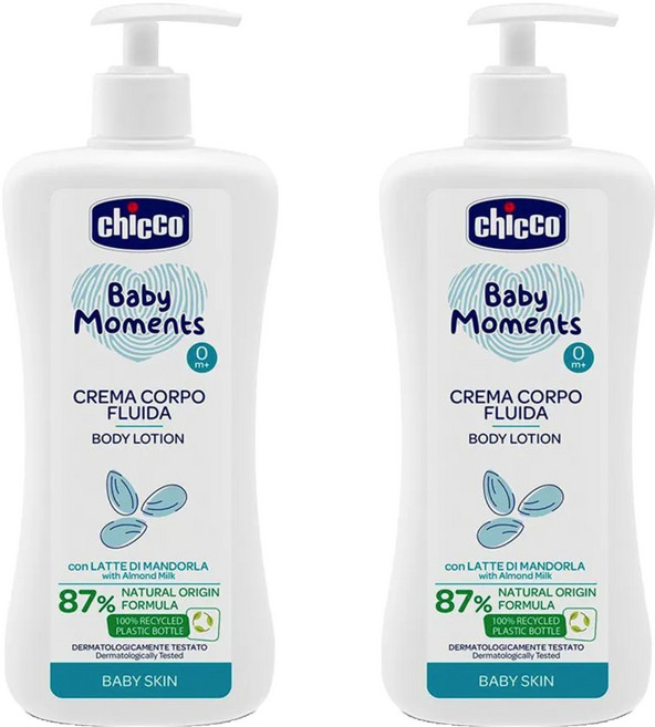 chicco 寶貝嬰兒植萃潤膚乳液, 500ml, 2瓶