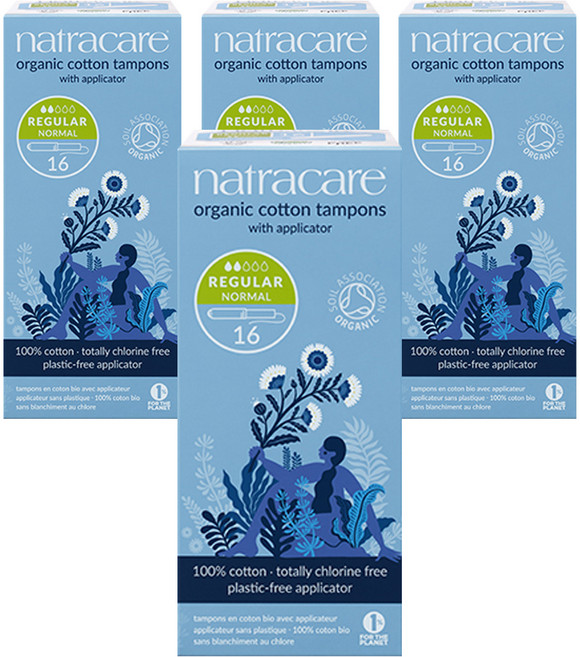 나트라케어 탐폰 어플리케이터, 16개입, 4개, 레귤러